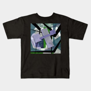 a house in the woods architecture collage art Kids T-Shirt